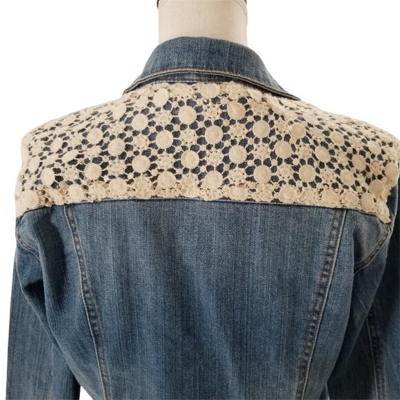 Romeo & Juliet Couture Yoke Denim Jacket Medium - Picture 5 of 8